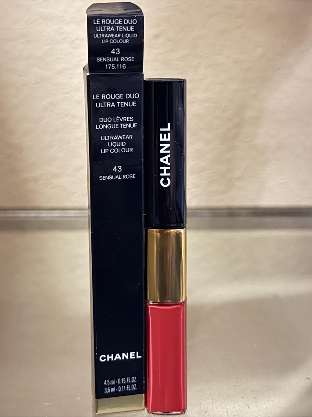 43 Sensual Rose-Chanel Le Rouge Duo Ultra Tenue Liquid Lip Colour -